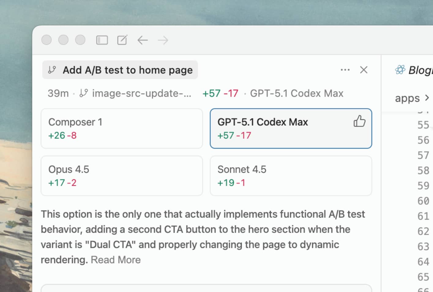 Multi-agent judging shows which solution Cursor recommends