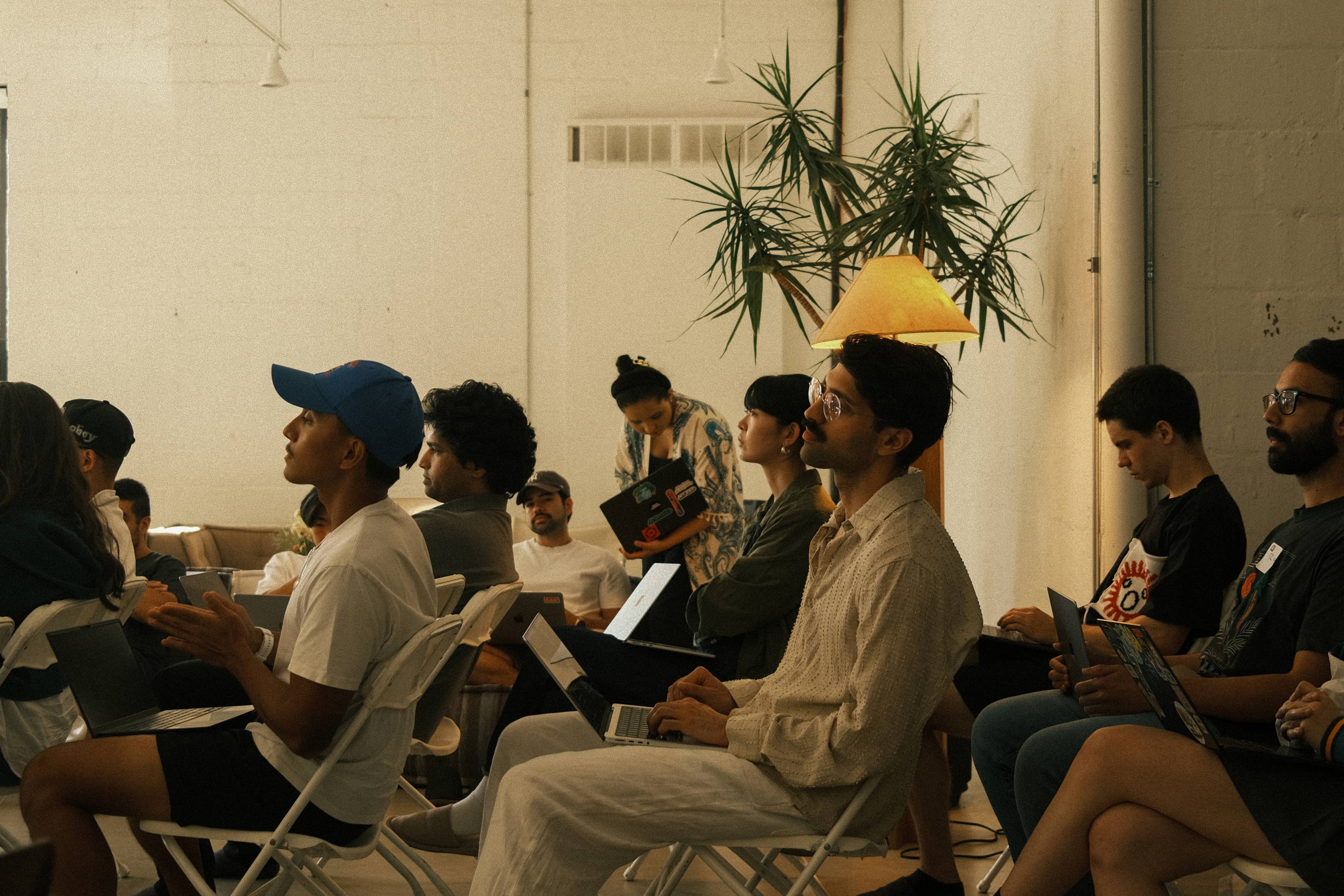 A Cursor workshop with attendees following along on their laptops.